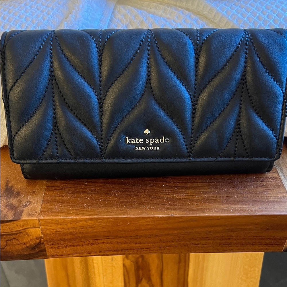 Kate Spade Black Quilted Clutch